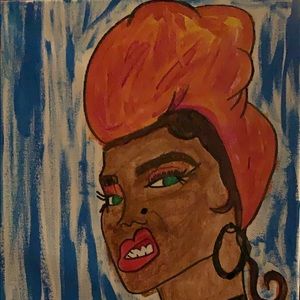 Hand-painted canvas art